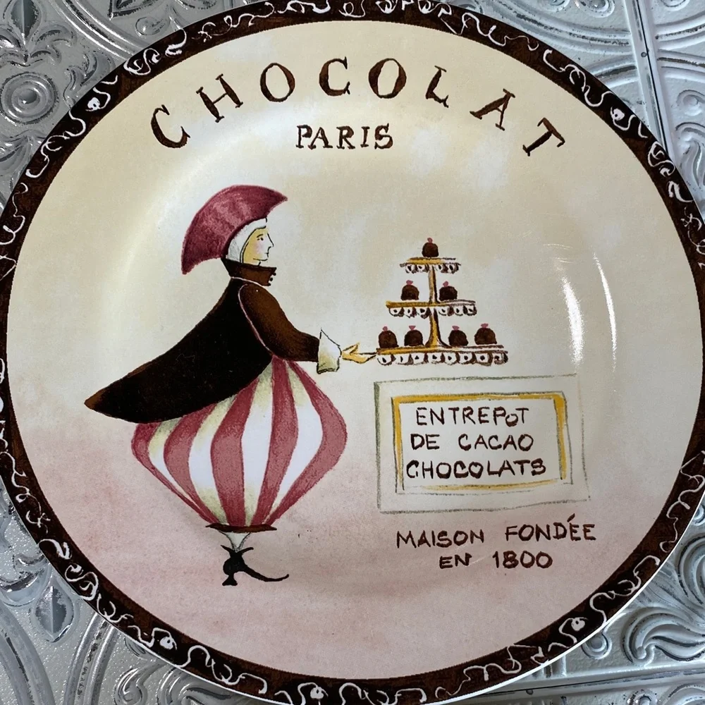 The Sakura Table Sweet Treats Parisian Decorative 9”Plates Set of 4